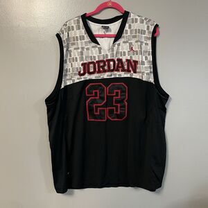 Jordan Michael Jordan Dri-Fit Basketball Jersey 3XL Black White Red Number 23
